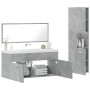 Set muebles de baño 2 piezas madera contrachapada gris hormigón de , Muebles de baño - Ref: Foro24-3308529, Precio: 146,19 €,...