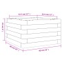 Jardinera de madera maciza de pino 40x40x23 cm de , Maceteros y jardineras - Ref: Foro24-847178, Precio: 46,55 €, Descuento: %