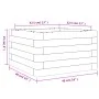 Jardinera de madera maciza de pino 40x40x23 cm de , Maceteros y jardineras - Ref: Foro24-847178, Precio: 37,79 €, Descuento: %