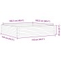 Jardinera de madera maciza de pino blanca 110x110x23 cm de , Maceteros y jardineras - Ref: Foro24-847214, Precio: 103,66 €, D...