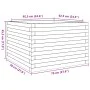 Jardinera madera maciza de abeto Douglas 70x70x45,5 cm de , Maceteros y jardineras - Ref: Foro24-847256, Precio: 136,23 €, De...