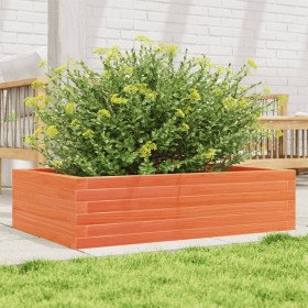 Jardinera madera maciza de pino marrón cera 90x60x23 cm de , Maceteros y jardineras - Ref: Foro24-847235, Precio: 75,20 €, De...