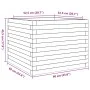 Jardinera de madera maciza de pino blanco 60x60x45,5 cm de , Maceteros y jardineras - Ref: Foro24-847249, Precio: 110,87 €, D...