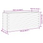 Jardinera de madera maciza de pino marrón cera 110x40x45,5 cm de , Maceteros y jardineras - Ref: Foro24-847275, Precio: 139,0...