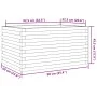 Jardinera de madera de pino impregnada 90x60x45,5 cm de , Maceteros y jardineras - Ref: Foro24-847282, Precio: 123,13 €, Desc...