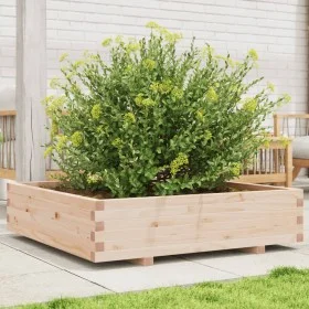 Jardinera madera maciza de pino 100x100x26,5 cm de , Maceteros y jardineras - Ref: Foro24-847318, Precio: 107,15 €, Descuento: %
