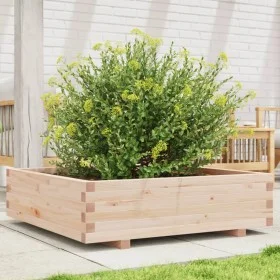 Jardinera de madera maciza de pino 90x90x26,5 cm de , Maceteros y jardineras - Ref: Foro24-847313, Precio: 96,03 €, Descuento: %