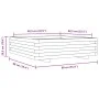 Jardinera de madera maciza de pino 90x90x26,5 cm de , Maceteros y jardineras - Ref: Foro24-847313, Precio: 96,03 €, Descuento: %