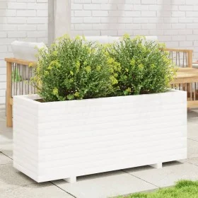Jardinera madera maciza de pino blanco 110x40x49,5 cm de , Maceteros y jardineras - Ref: Foro24-847379, Precio: 185,94 €, Des...