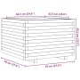 Jardinera madera maciza de pino blanco 70x70x49,5 cm de , Maceteros y jardineras - Ref: Foro24-847364, Precio: 148,16 €, Desc...