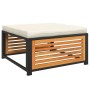 Taburete de jardín con cojín madera acacia 68x68x30 cm de , Sofás modulares de exterior - Ref: Foro24-367647, Precio: 111,08 ...