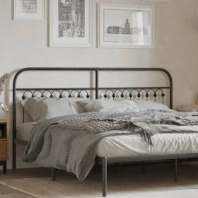 Schwarzes Metallkopfteil 180 cm von , Kopf- und Fußteile - Ref: Foro24-376636, Preis: 57,20 €, Rabatt: %