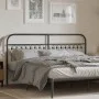 Black metal headboard 180 cm by , Headboards and footboards - Ref: Foro24-376636, Price: 57,20 €, Discount: %