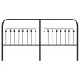 Black metal headboard 180 cm by , Headboards and footboards - Ref: Foro24-376636, Price: 57,20 €, Discount: %