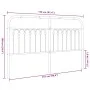 Black metal headboard 180 cm by , Headboards and footboards - Ref: Foro24-376636, Price: 57,20 €, Discount: %