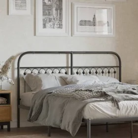 Cabecero de metal negro 150 cm de , Cabeceros y pies de cama - Ref: Foro24-376634, Precio: 54,76 €, Descuento: %