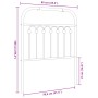 Cabecero de metal blanco 80 cm de , Cabeceros y pies de cama - Ref: Foro24-376676, Precio: 38,79 €, Descuento: %