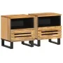 Mesitas de noche 2 uds madera maciza mango rugosa 40x34x46 cm de , Mesitas de noche - Ref: Foro24-377467, Precio: 101,81 €, D...