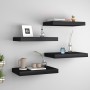 Estantes flotantes de pared 4 uds MDF negro 40x23x3,8 cm de vidaXL, Estantes y estanterías - Ref: Foro24-323828, Precio: 48,9...