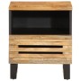Mesitas de noche 2 uds madera maciza mango rugosa 40x34x46 cm de , Mesitas de noche - Ref: Foro24-377467, Precio: 102,66 €, D...