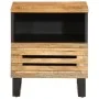 Mesitas de noche 2 uds madera maciza mango rugosa 40x34x46 cm de , Mesitas de noche - Ref: Foro24-377467, Precio: 101,81 €, D...