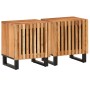 Mesitas de noche 2 uds madera maciza de acacia 40x34x46 cm de , Mesitas de noche - Ref: Foro24-377419, Precio: 125,91 €, Desc...
