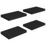 Estantes flotantes de pared 4 uds MDF negro 40x23x3,8 cm de vidaXL, Estantes y estanterías - Ref: Foro24-323828, Precio: 48,9...