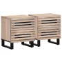 Mesitas de noche 2 uds madera de mango blanqueado 40x34x46 cm de , Mesitas de noche - Ref: Foro24-377433, Precio: 95,51 €, De...