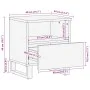 Mesitas de noche 2 uds madera de mango blanqueado 40x34x46 cm de , Mesitas de noche - Ref: Foro24-377473, Precio: 80,69 €, De...