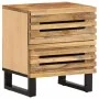 Mesitas de noche 2 uds madera maciza mango rugosa 40x34x46 cm by , Nightstands - Ref: Foro24-377427, Price: 127,91 €, Discoun...