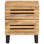 Mesitas de noche 2 uds madera maciza mango rugosa 40x34x46 cm de , Mesitas de noche - Ref: Foro24-377427, Precio: 129,82 €, D...
