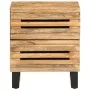 Mesitas de noche 2 uds madera maciza mango rugosa 40x34x46 cm by , Nightstands - Ref: Foro24-377427, Price: 127,91 €, Discoun...