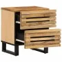 Mesitas de noche 2 uds madera maciza mango rugosa 40x34x46 cm by , Nightstands - Ref: Foro24-377427, Price: 127,91 €, Discoun...