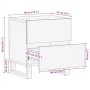 Mesitas de noche 2 uds madera maciza mango rugosa 40x34x46 cm by , Nightstands - Ref: Foro24-377427, Price: 127,91 €, Discoun...