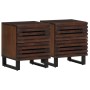 Mesitas de noche 2 uds madera maciza de mango 40x34x46 cm de , Mesitas de noche - Ref: Foro24-377431, Precio: 105,78 €, Descu...