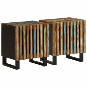 Nachttische, 2 Stück aus recyceltem Massivholz, 40x34x46 cm. von , Nachttische - Ref: Foro24-377425, Preis: 110,65 €, Rabatt: %