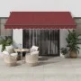 Toldo retráctil manual color burdeos 400x350 cm de , Toldos - Ref: Foro24-3214998, Precio: 338,64 €, Descuento: %