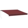 Toldo retráctil manual color burdeos 400x350 cm de , Toldos - Ref: Foro24-3214998, Precio: 338,64 €, Descuento: %