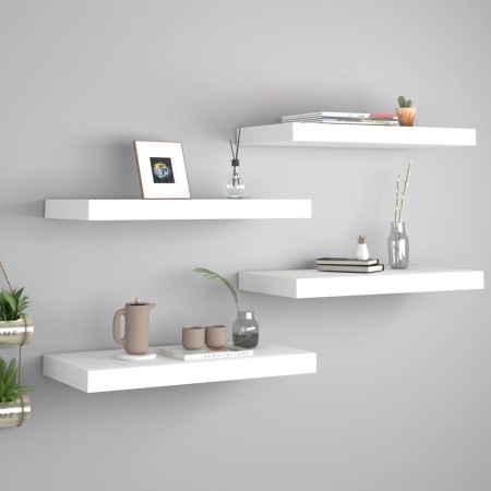 Estantes flotantes de pared 4 uds blanco MDF 50x23x3,8 cm de vidaXL, Estantes y estanterías - Ref: Foro24-323810, Precio: 57,...