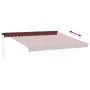 Toldo retráctil manual color burdeos 400x350 cm de , Toldos - Ref: Foro24-3214998, Precio: 338,64 €, Descuento: %