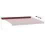 Toldo retráctil manual burdeos 500x350 cm de , Toldos - Ref: Foro24-3215006, Precio: 455,38 €, Descuento: %