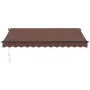 Toldo retráctil manual con luz LED marrón 350x250 cm de , Toldos - Ref: Foro24-3215742, Precio: 284,19 €, Descuento: %