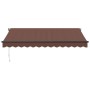 Toldo retráctil manual con luz LED marrón 350x250 cm de , Toldos - Ref: Foro24-3215742, Precio: 272,58 €, Descuento: %