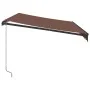 Toldo retráctil manual con luz LED marrón 350x250 cm de , Toldos - Ref: Foro24-3215742, Precio: 284,19 €, Descuento: %