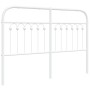 Cabecero de metal blanco 135 cm de , Cabeceros y pies de cama - Ref: Foro24-376681, Precio: 52,61 €, Descuento: %