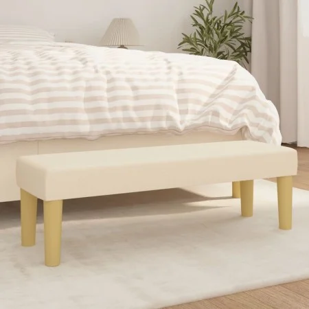 Banco de tela color crema 100x30x30 cm de , Bancos - Ref: Foro24-346657, Precio: 60,65 €, Descuento: %