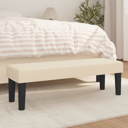 Banco de tela color crema 100x30x30 cm de , Bancos - Ref: Foro24-346649, Precio: 47,71 €, Descuento: %