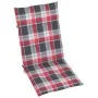 Sillas de jardín 2 uds con cojines cuadros rojos madera de teca de , Sillas de jardín - Ref: Foro24-3062389, Precio: 269,65 €...