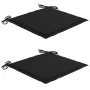 Sillas de jardín 2 unidades con cojines negros madera de teca de , Sillas de jardín - Ref: Foro24-3062467, Precio: 148,29 €, ...