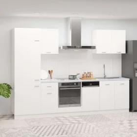 Juego de muebles de cocina 7 piezas madera de ingeniería blanco de , Armarios de cocina - Ref: Foro24-3067631, Precio: 545,66...
